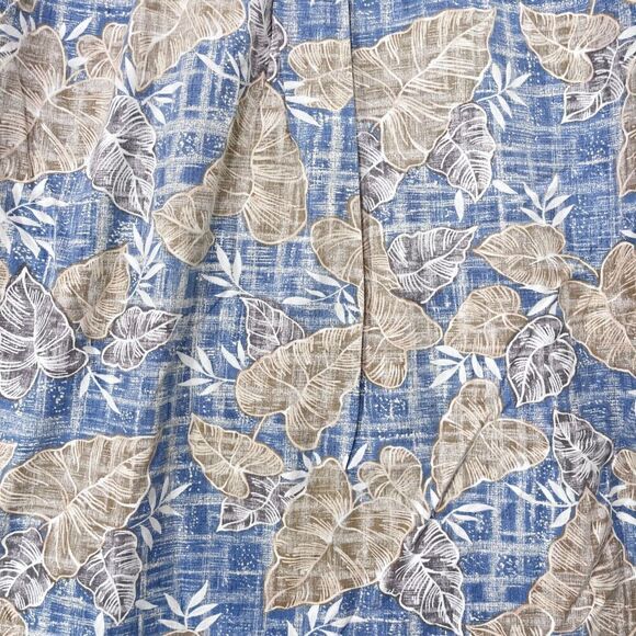 Vintage Cooke Street Shirt Men L Blue Hawaiian Inside Out Tropical Floral Beach - Picture 11 of 11